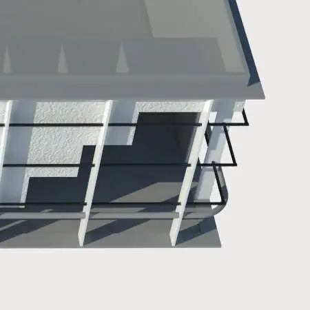 Marches de luxe avec remplissage en béton