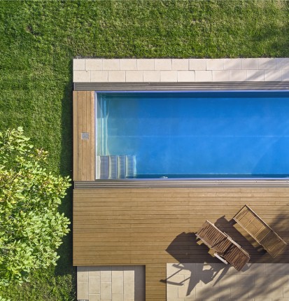 Piscine avec skimmer INOXline