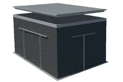 Pomieszczenie techniczne - prostokątne