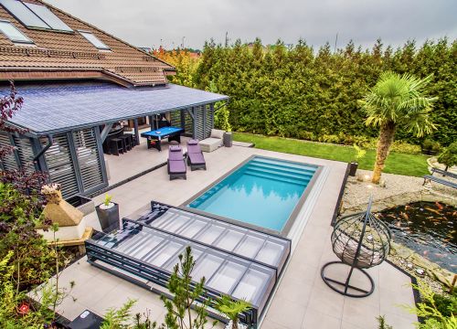 REALISATION: Exclusive Model with Premium Equipment - The Elite 22 Garden Overflow Pool for Demanding Customers