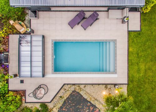 REALISATION: Exclusive Model with Premium Equipment - The Elite 22 Garden Overflow Pool for Demanding Customers