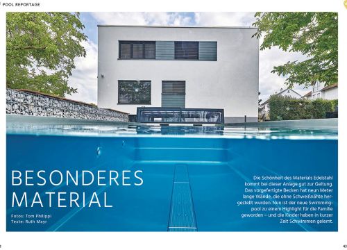 Showcasing Our Pool in the German Magazine "Schwimmbad + Sauna